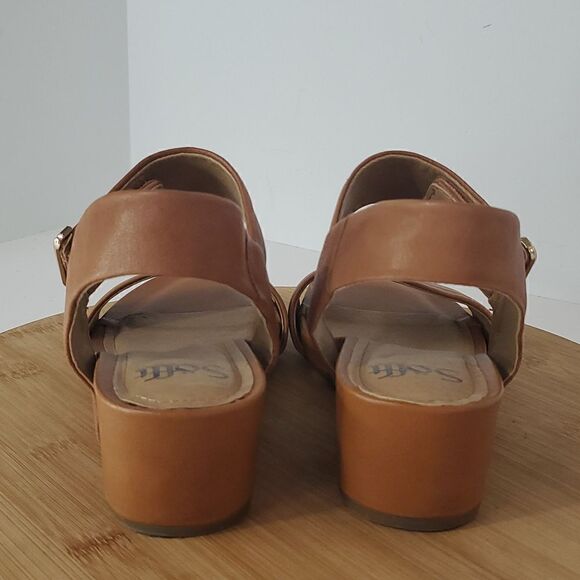 Sofft Women's Leather Wedge Sandal Camel Size 6M - Picture 7 of 11